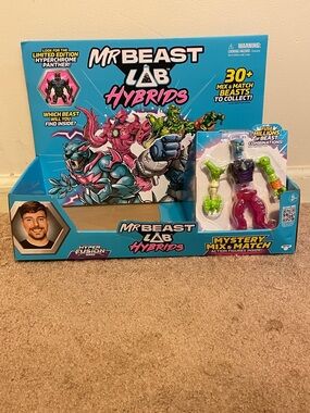 RARE Mr Beast Lab Hybrid In-store Retail Display AND Figure EXCLUSIVE HYRBID